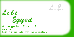 lili egyed business card
